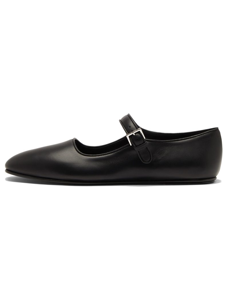 Mary Jane Ballet flats Shoes For Women 2023 Designer Black Leathe Shoes High Quality Slip on Shoes Woman Size 43 - Image 7