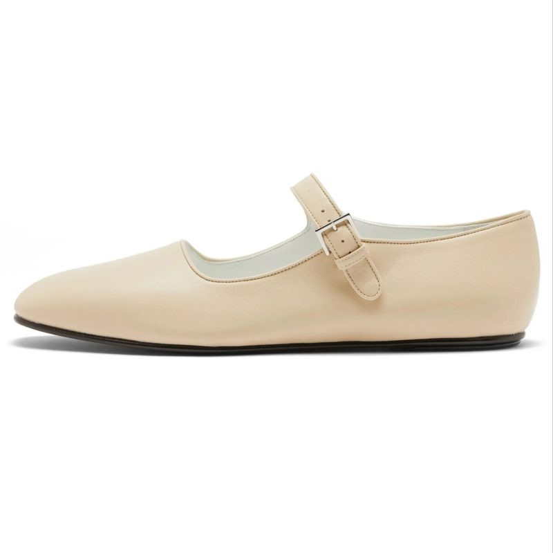 Mary Jane Ballet flats Shoes For Women 2023 Designer Black Leathe Shoes High Quality Slip on Shoes Woman Size 43 - Image 9