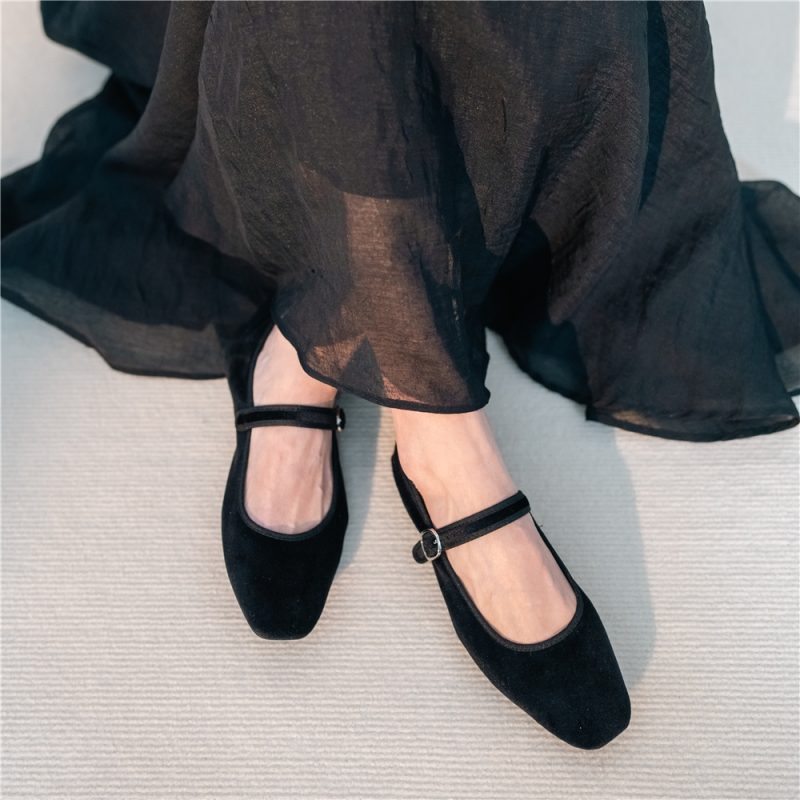 Smile Circle Velvet Mary Jane Ballet Flats Women Shoes Leopard Print Comfortable Soft Round Toe Flat Shoes for Women - Image 3