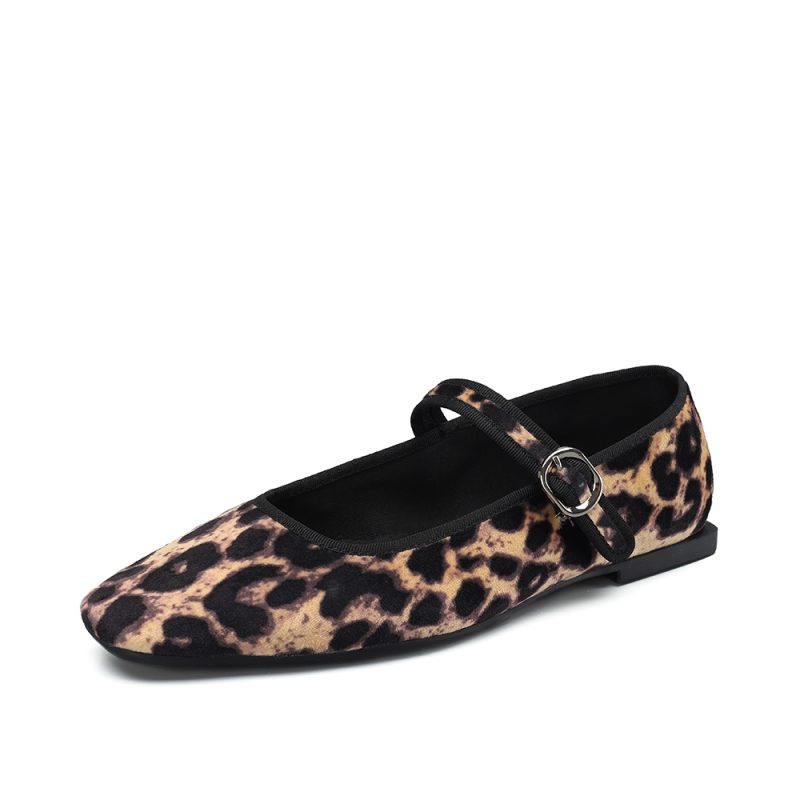 Smile Circle Velvet Mary Jane Ballet Flats Women Shoes Leopard Print Comfortable Soft Round Toe Flat Shoes for Women - Image 10