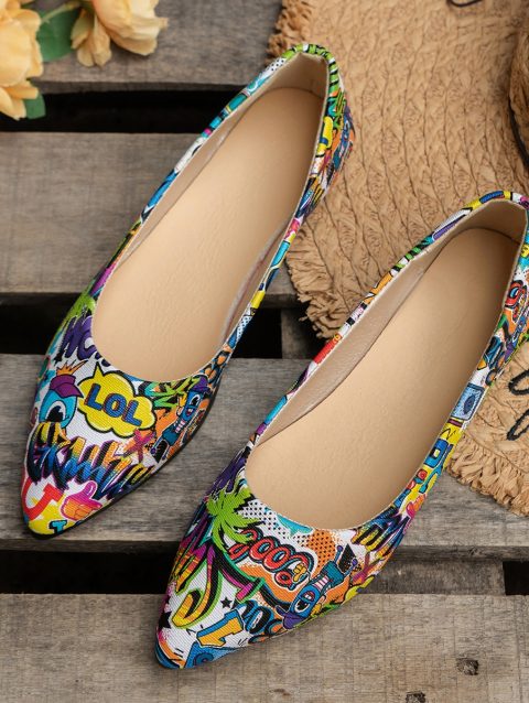 Pointed Toe Casual Ballet Flats 2024 High Quality Autumn Women's Shoes Mixed Colors Slip-On Concise Flats Zapatos Planos