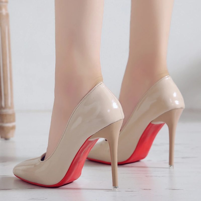 Plus Size Women Shoes Fashion Pointed Toe Platform Heels Patent Leather Dress High Heels Women Pumps Mary Jane Shoes Red Heels - Image 5