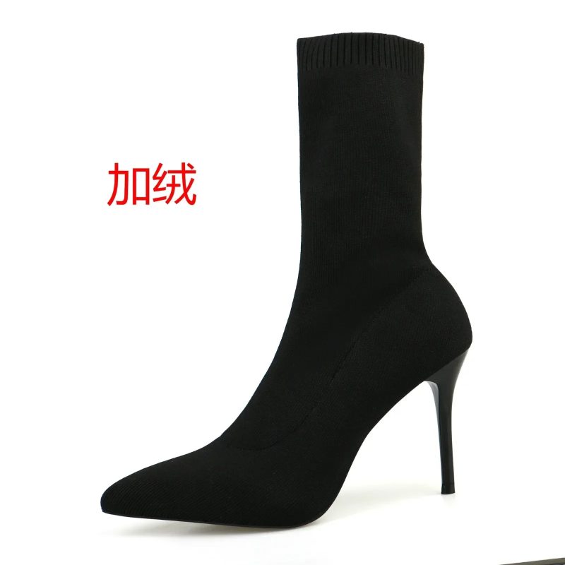 Sexy Sock Boots Knitting Stretch Boots High Heels for Women Fashion Shoes 2024 Spring Autumn Ankle Boots Female - Image 12