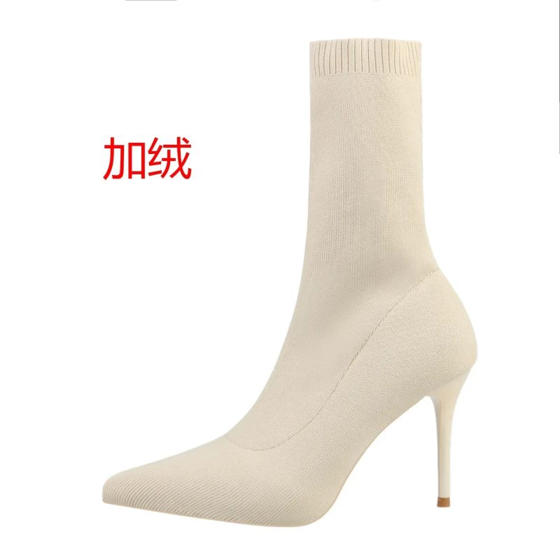 Sexy Sock Boots Knitting Stretch Boots High Heels for Women Fashion Shoes 2024 Spring Autumn Ankle Boots Female - Image 13