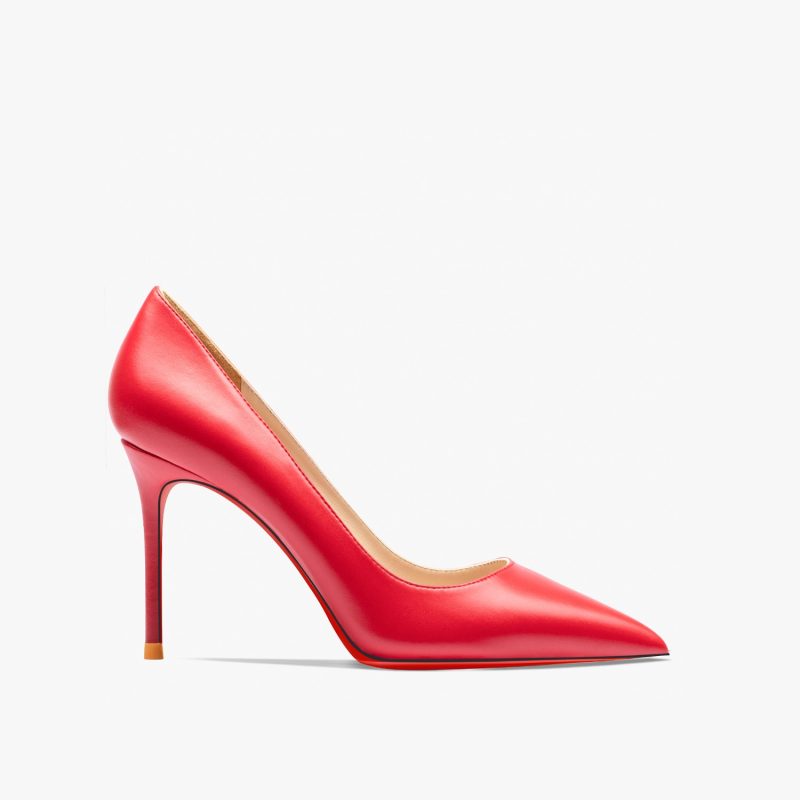 Women's Red Shiny Bottom High Heels Brand High Heels 12 cm Sexy Matte Party Pointed Wedding Shoes Shallow Mouth Single Shoes - Image 7