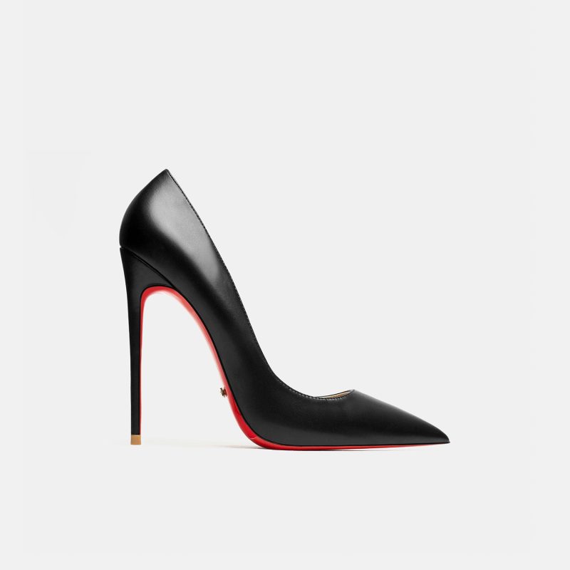 Women's Red Shiny Bottom High Heels Brand High Heels 12 cm Sexy Matte Party Pointed Wedding Shoes Shallow Mouth Single Shoes - Image 8