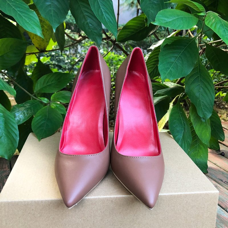Tikicup Dark Brown Matte Women Pointy Toe Slip On High Heel Shoes Elegant Ladies Formal Dress Stiletto Pumps Plus Size 33-45 - Image 7