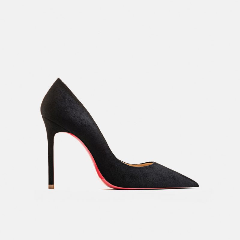 2025 Autumn New Women's High Heels Shoes Sexy Pointed Suede Red Shiny Bottom Pumps Fashionable Temperament Shallow Wedding Shoes - Image 12