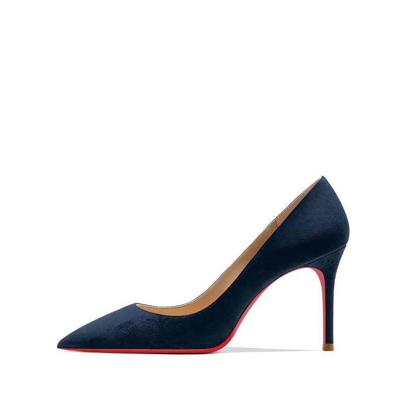 2025 Autumn New Women's High Heels Shoes Sexy Pointed Suede Red Shiny Bottom Pumps Fashionable Temperament Shallow Wedding Shoes - Image 13
