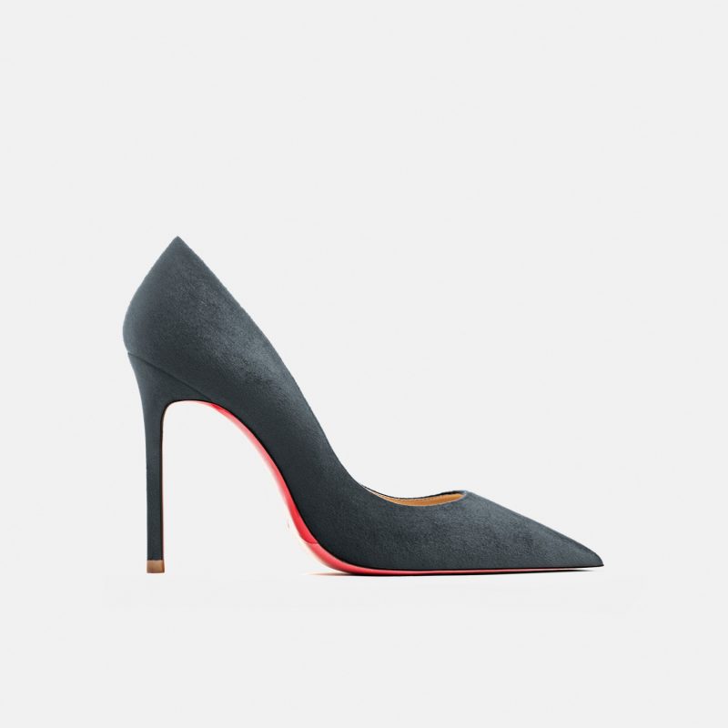 2025 Autumn New Women's High Heels Shoes Sexy Pointed Suede Red Shiny Bottom Pumps Fashionable Temperament Shallow Wedding Shoes - Image 14