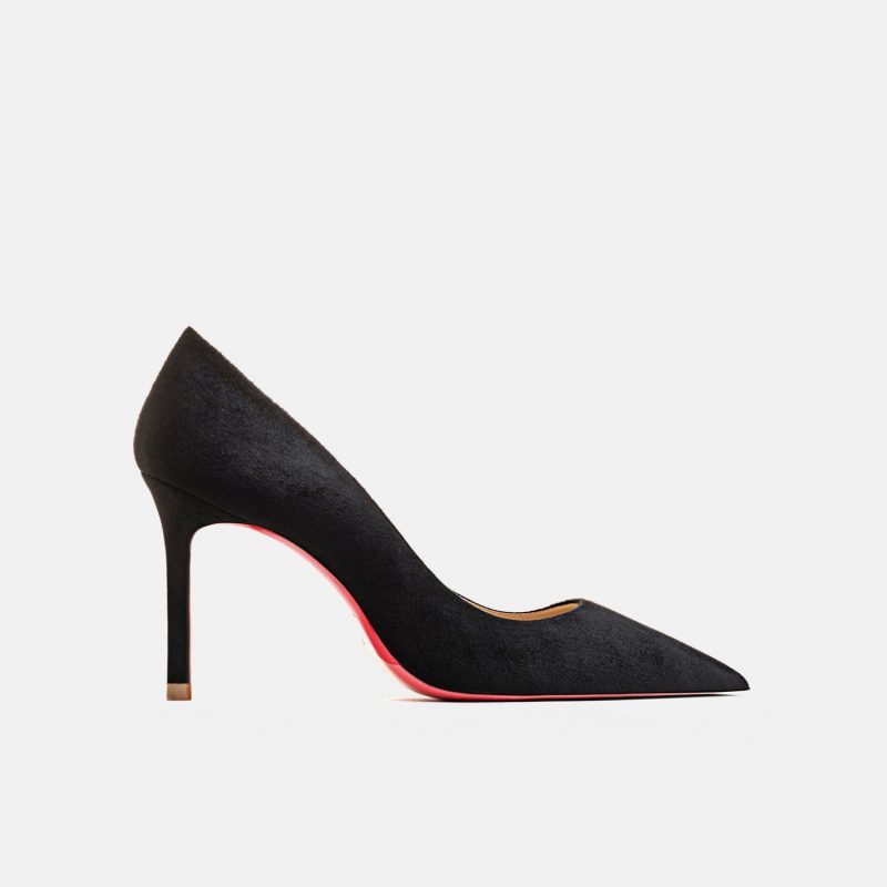 2025 Autumn New Women's High Heels Shoes Sexy Pointed Suede Red Shiny Bottom Pumps Fashionable Temperament Shallow Wedding Shoes - Image 15