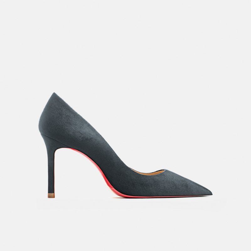 2025 Autumn New Women's High Heels Shoes Sexy Pointed Suede Red Shiny Bottom Pumps Fashionable Temperament Shallow Wedding Shoes - Image 22