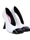 2024 European and American Spring and Autumn New Color Block High Heel Square Head Single Shoes Women's Fashion Classic Sandals
