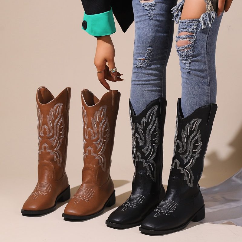 Winter Classic Chelsea Boots for Woman Real Suede Pointy toe Wedges heel Ankle Boots Simple Comfortable Cowboy Boots female