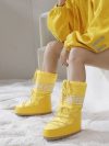 Winter Boots Women Snow Boots Mid-calf Cold-proof Antiskid Thicken Plush Waterproof Thick Platform Space Ski Boots Size 35-43