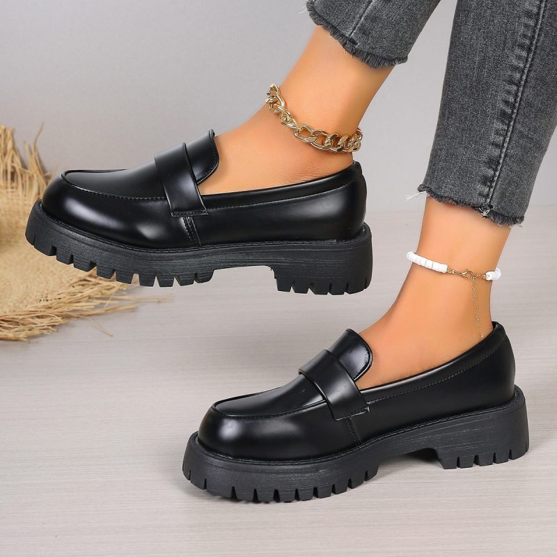 Large Size Loafers Women Platform Flats Spring New Designer Dress Elegant Shoes Walking Comfort Retro Single Shoes Zapatos Mujer - Image 2