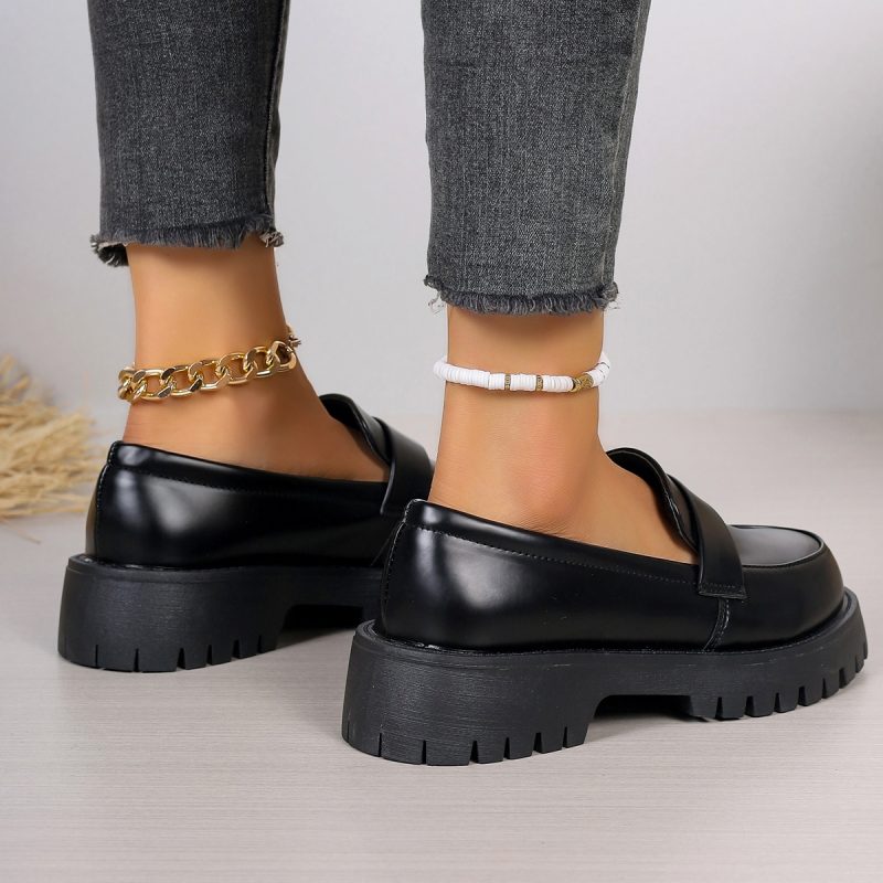 Large Size Loafers Women Platform Flats Spring New Designer Dress Elegant Shoes Walking Comfort Retro Single Shoes Zapatos Mujer - Image 5