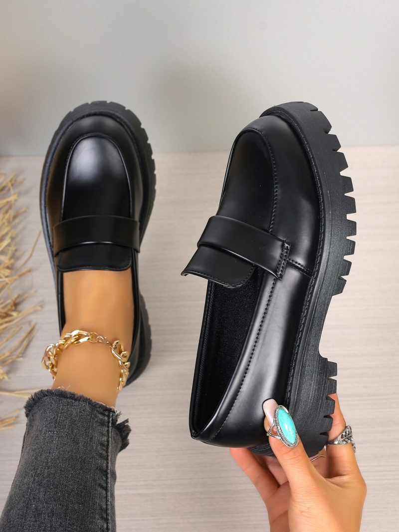 Large Size Loafers Women Platform Flats Spring New Designer Dress Elegant Shoes Walking Comfort Retro Single Shoes Zapatos Mujer - Image 6