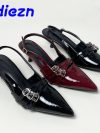 Fashion Female Sandals Red Fashion Heels Footwear Women Pumps Spring Autumn Slingbacks Shoes For Pointed Toe Ladies Heels Shoes