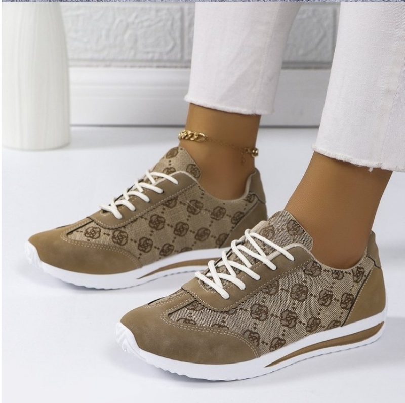 Retro Flower Embroider Brand Design Sneakers Women 2025 Autumn Trend Platform Sneakers Woman Lightweight Flat Heels Casual Shoes - Image 2