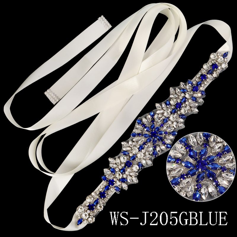 Silver Bridal Wedding Waistband Sparkling Crystal Handmade Sash for Women Wedding Supplies Jewelry Accessories - Image 8