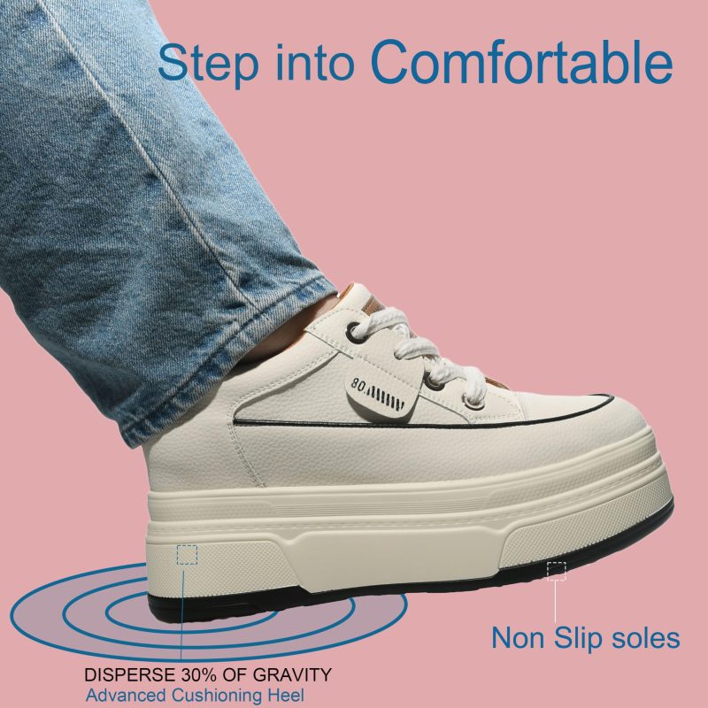 Fujin 9cm Cow Suede Genuine Leather Women Vulcanized Shoes Platform Wedge Skate Boarding High Brand Heels Casual Summer Shoes - Image 4