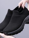 Women Sneakers Fashion Breathable Walking Mesh Platform Shoes Sneakers for Women Gym Vulcanized Shoes Black Female Footwear